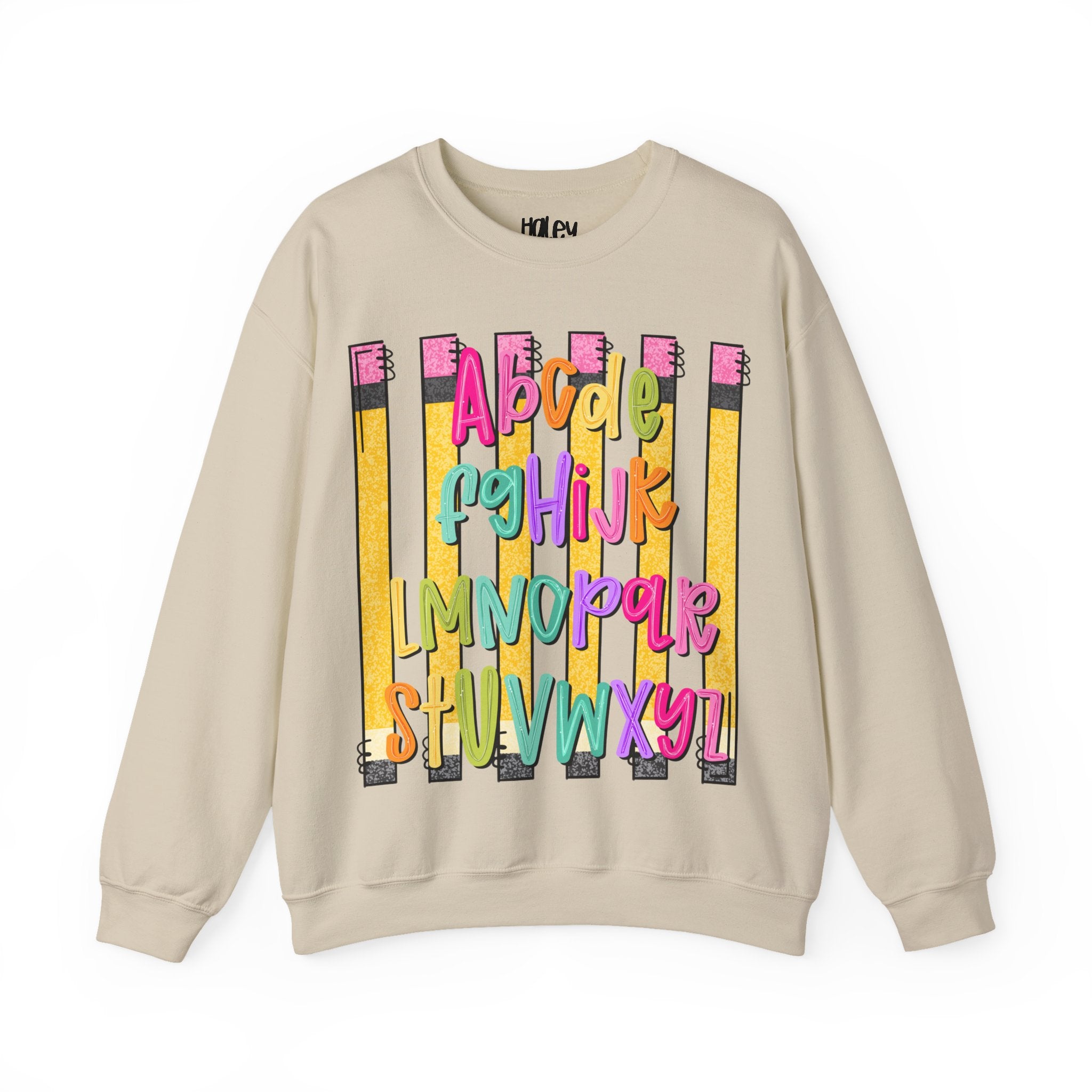Alphabet Pencil Crewneck Sweatshirt