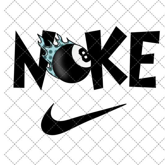 N*** Western Flame 8ball PNG