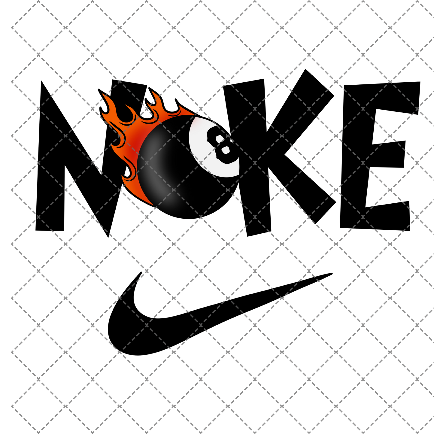 N*** Flame 8ball PNG