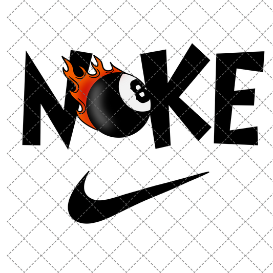 N*** Flame 8ball PNG