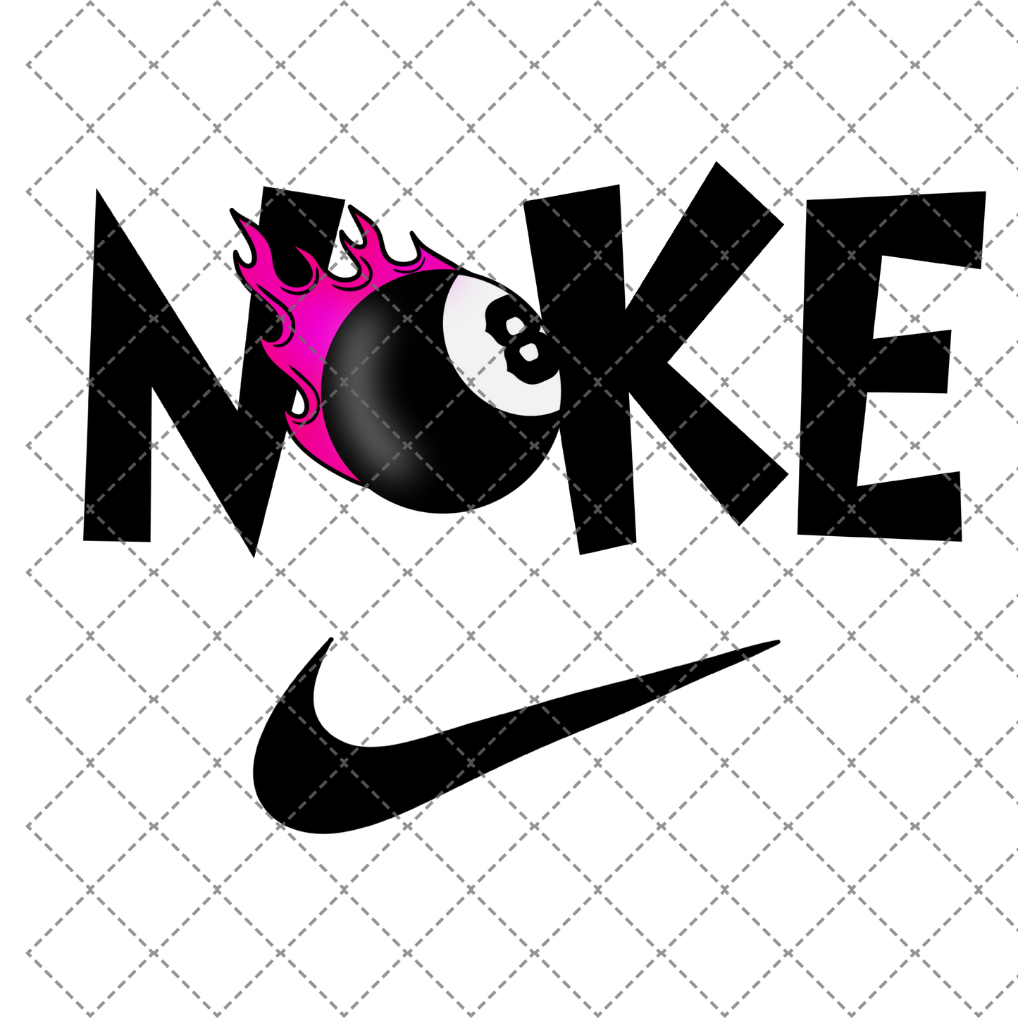 N*** Purple Flame 8ball PNG