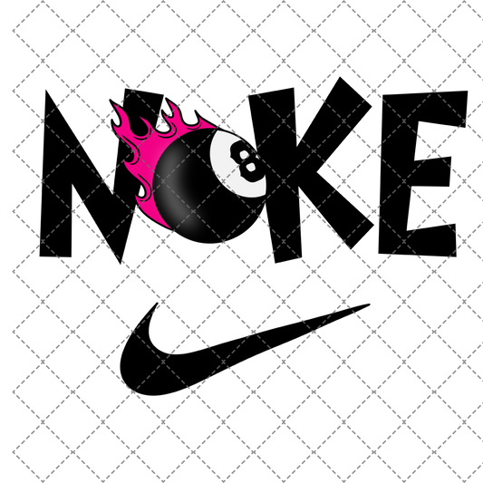 N*** Pink Flame 8ball PNG