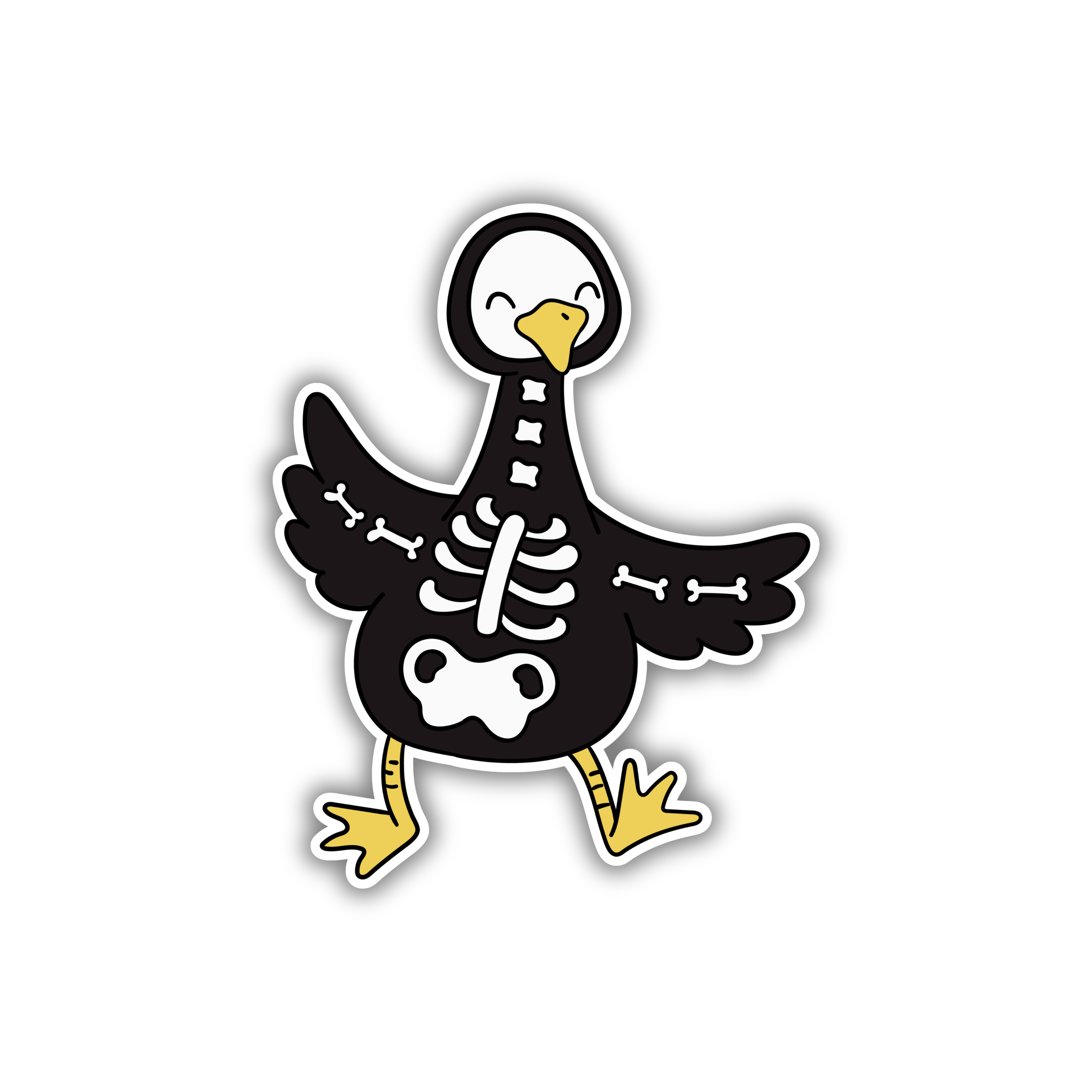 Skelly Goose Sticker
