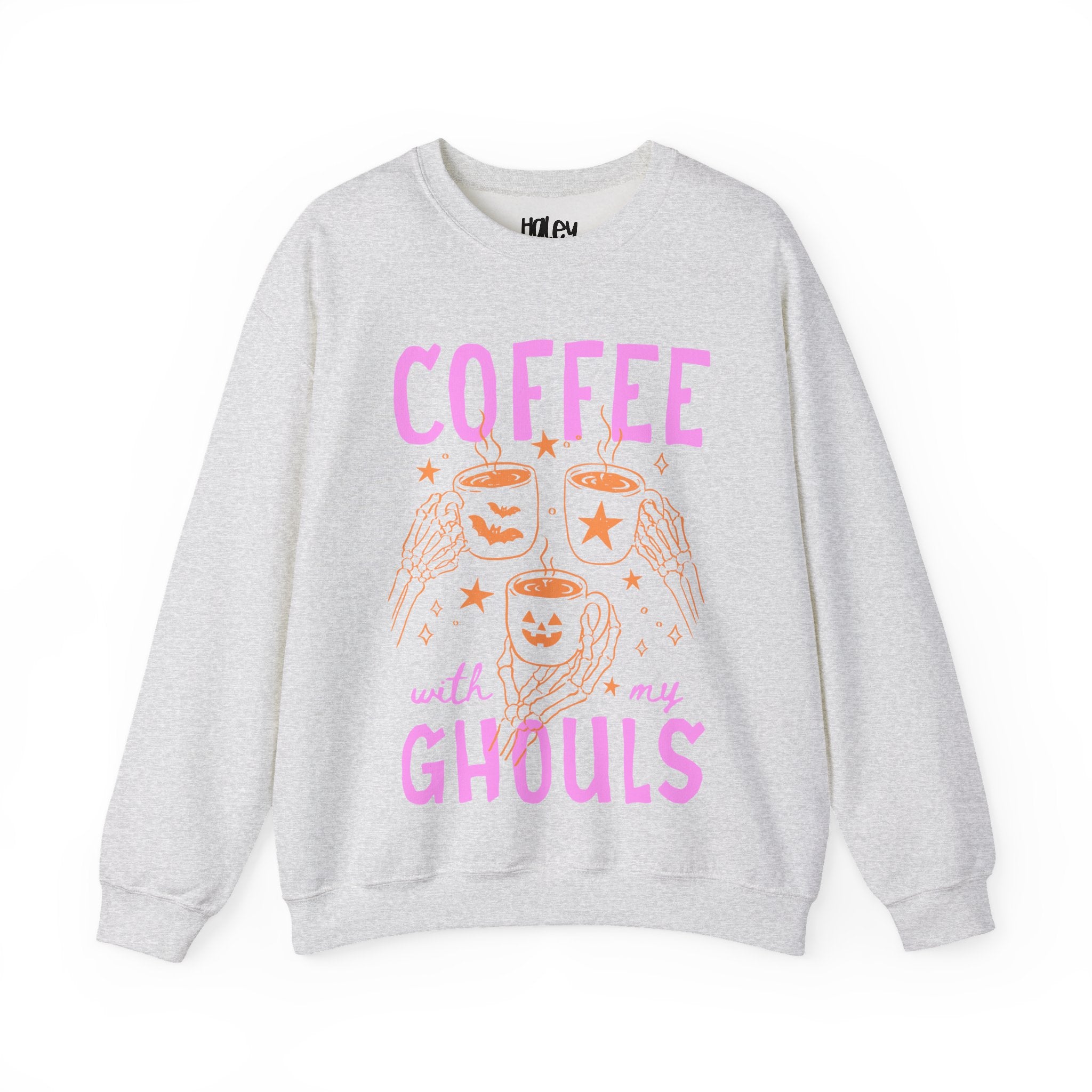 Coffee with My Ghouls Cute Halloween Ghost Coffee Design