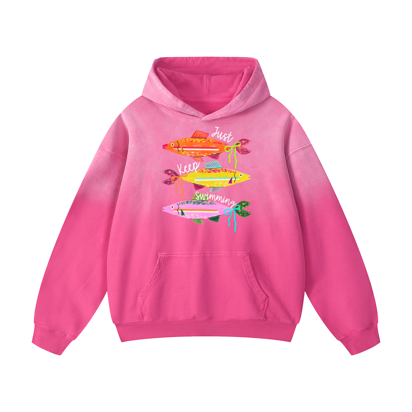 Just Keep Swimming Heavyweight Sunfaded Oversized Hoodie