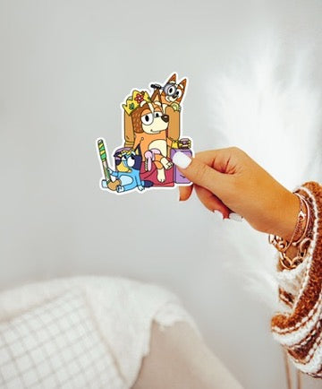 Bluey Mom Life Sticker 3”