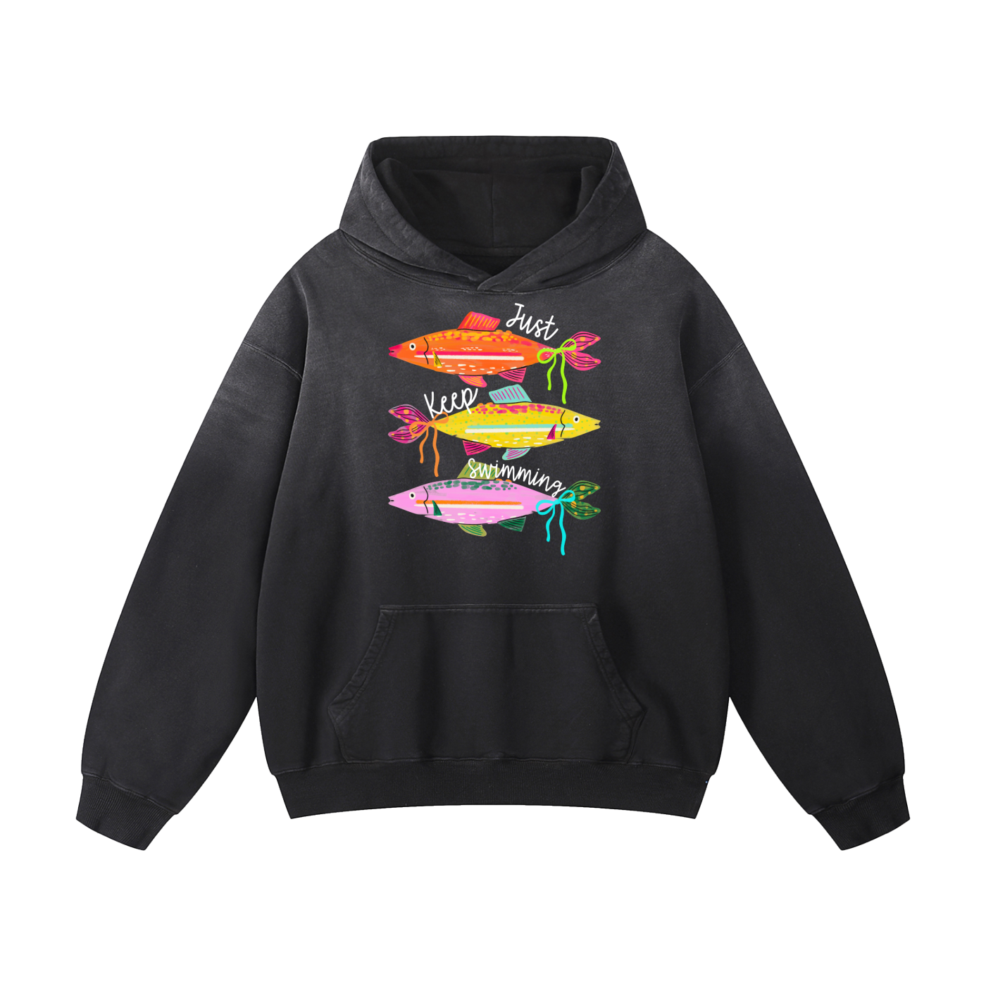Just Keep Swimming Heavyweight Sunfaded Oversized Hoodie