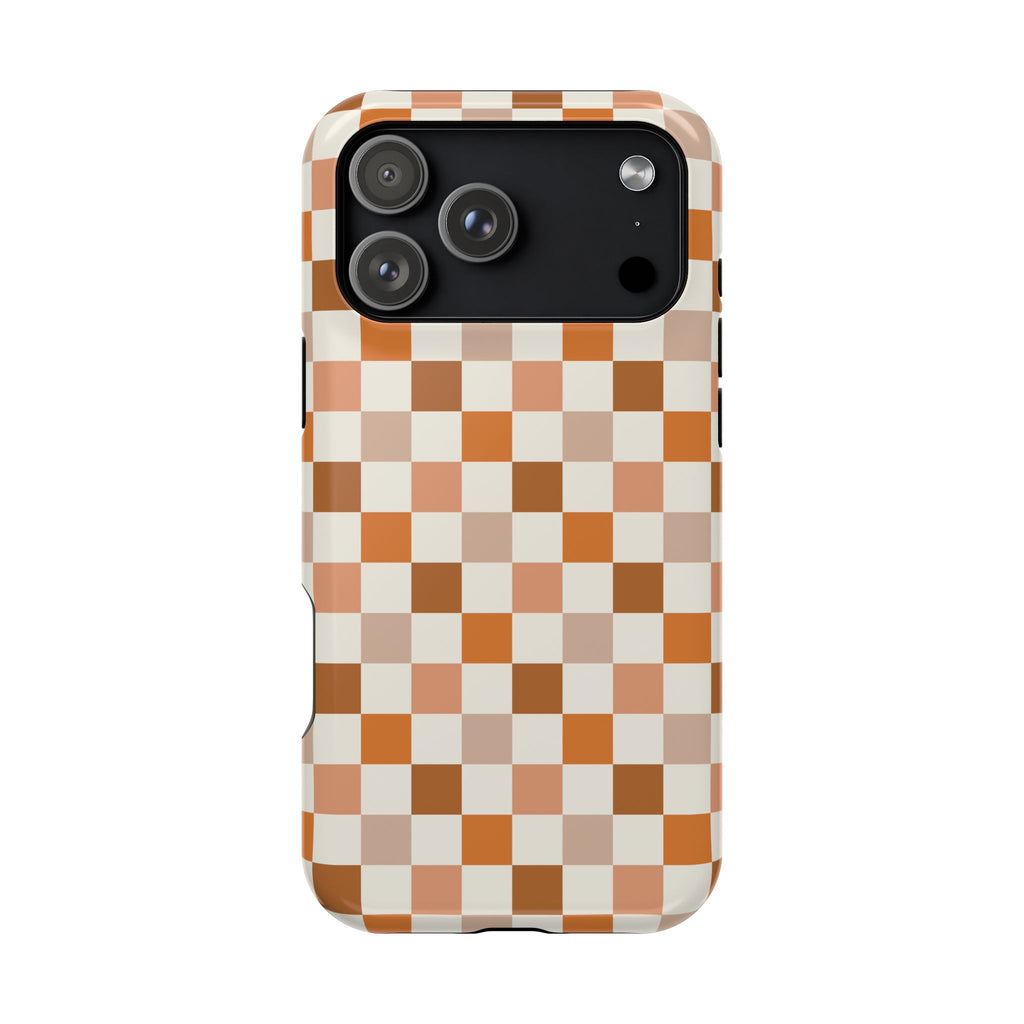 Retro Fall Checker MagSafe Impact Phone Case