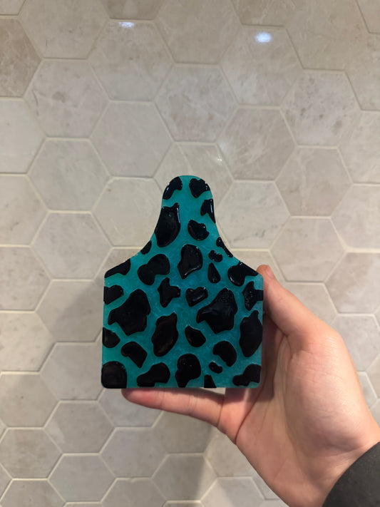 Cow Print Ear Tag Car Freshie