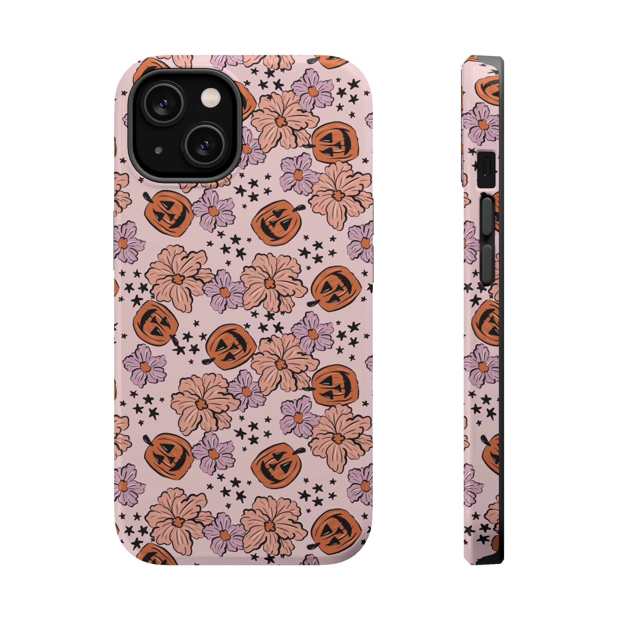 Floral Pumpkin Halloween Magnetic Impact Phone Case