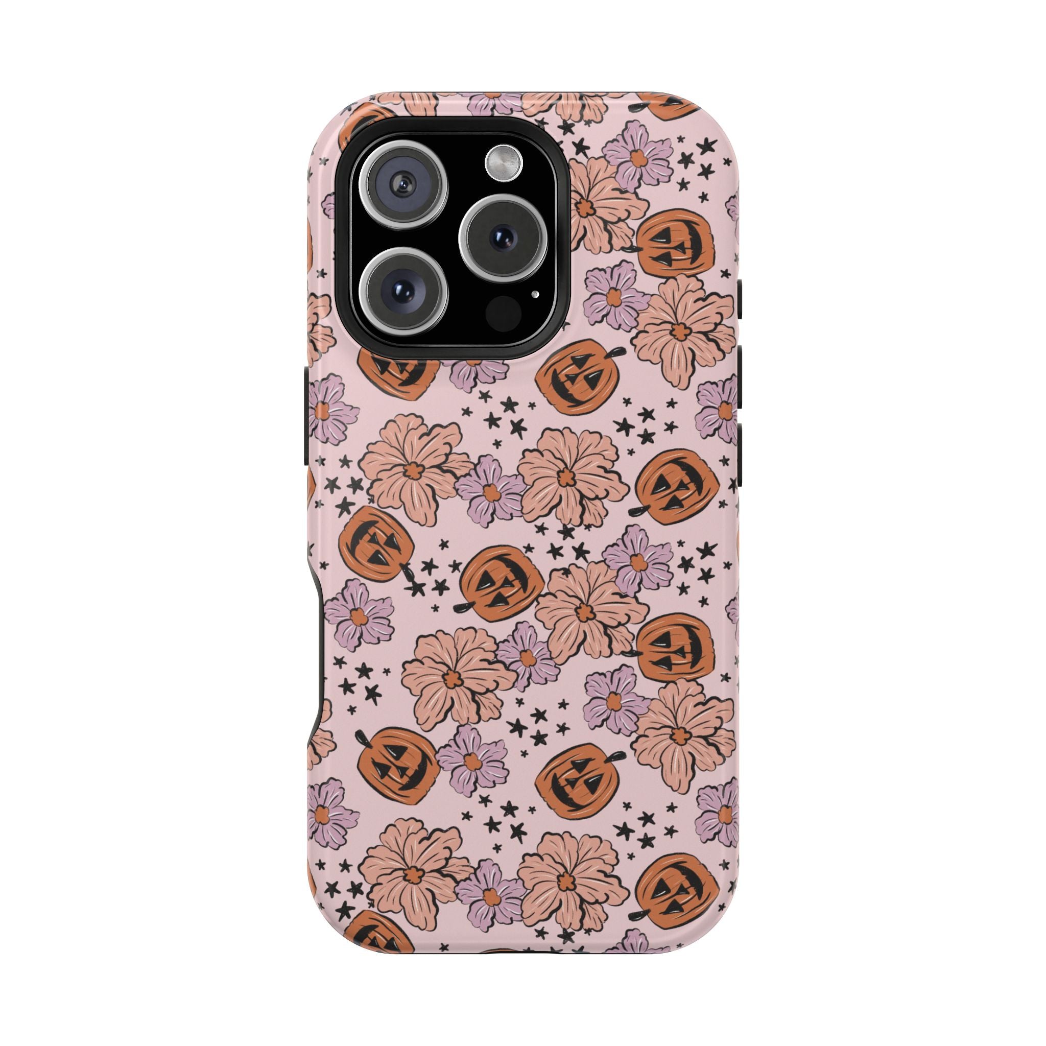 Floral Pumpkin Halloween Magnetic Impact Phone Case