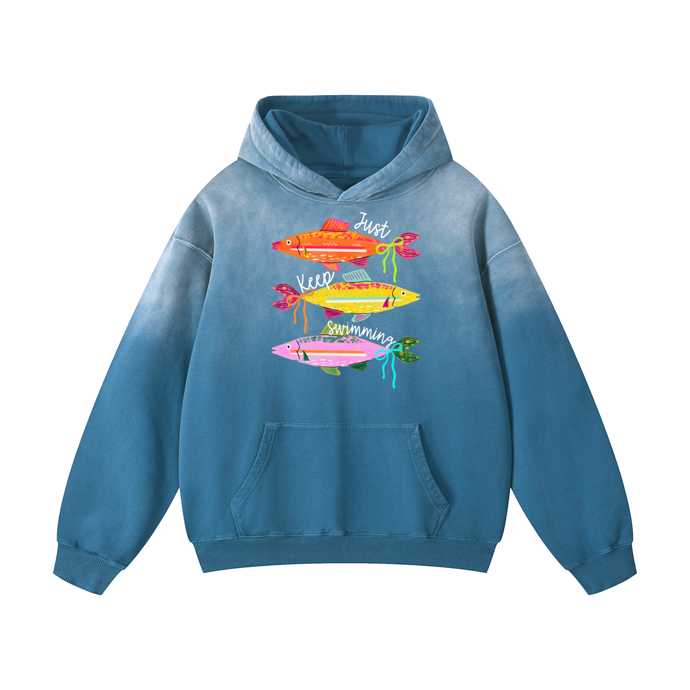Just Keep Swimming Heavyweight Sunfaded Oversized Hoodie