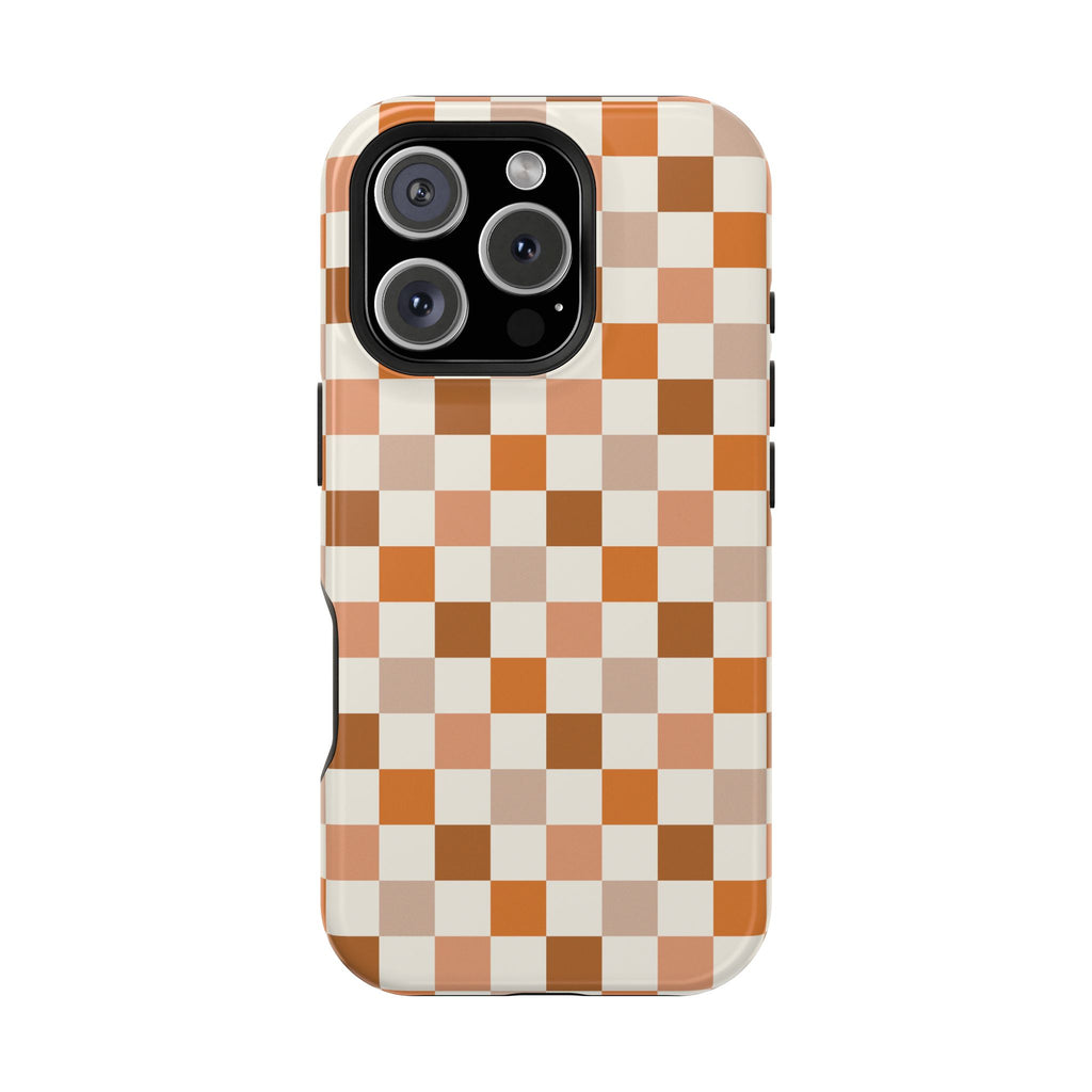 Retro Fall Checker MagSafe Impact Phone Case