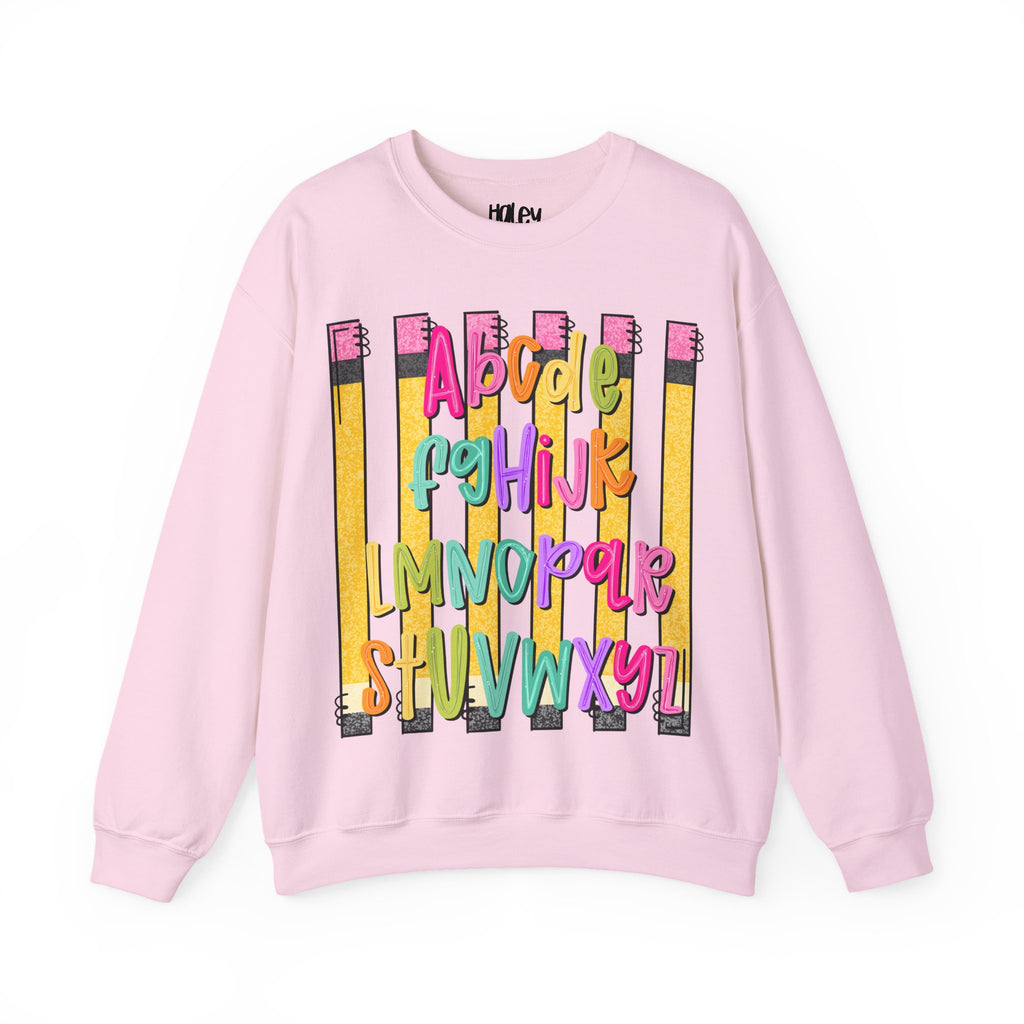 Alphabet Pencil Crewneck Sweatshirt