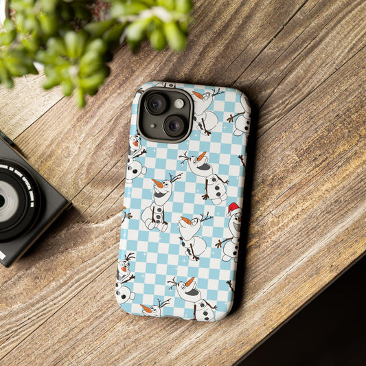 Christmas Checked Olaf Tough Cases (Apple, Google and Samsung Phone Options)