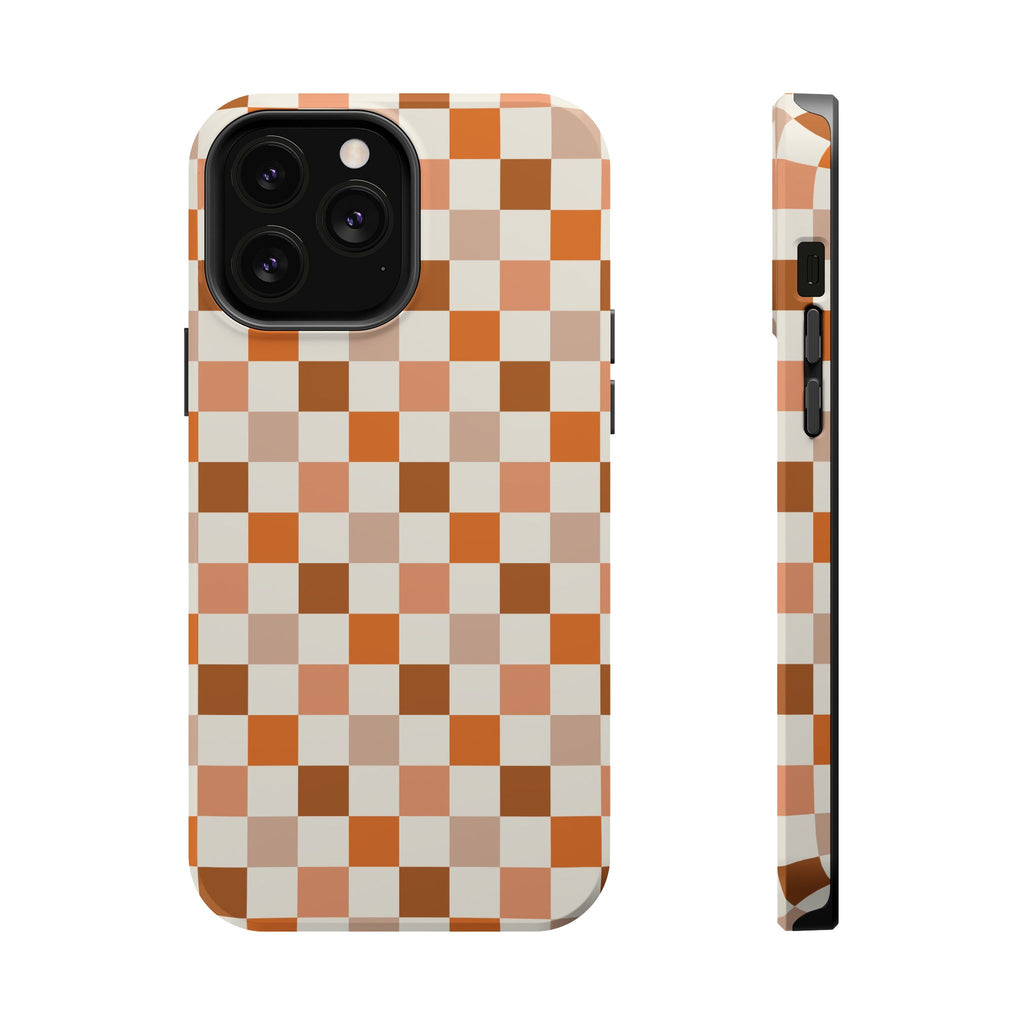 Retro Fall Checker MagSafe Impact Phone Case