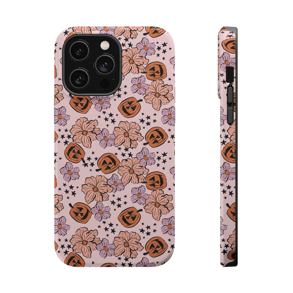 Floral Pumpkin Halloween Magnetic Impact Phone Case