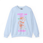 Every Cup Has a Story Cute Stacked Mugs Graphic Sweatshirt