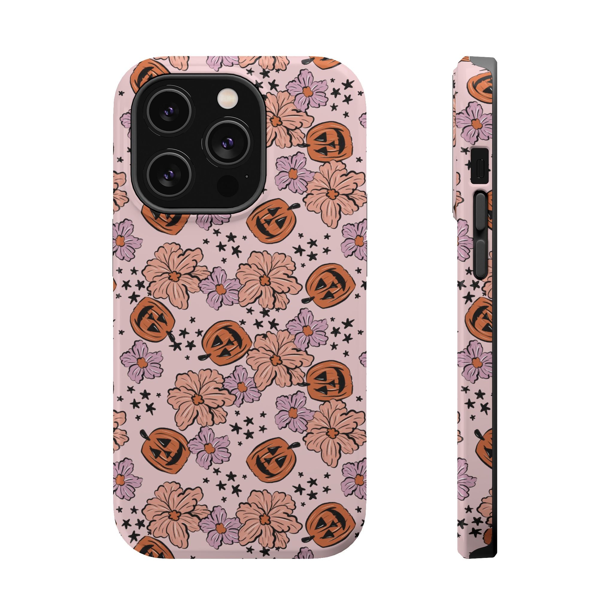Floral Pumpkin Halloween Magnetic Impact Phone Case