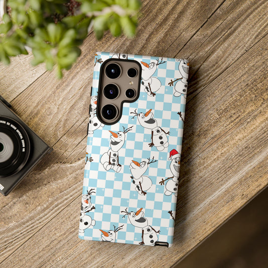 Christmas Checked Olaf Tough Cases (Apple, Google and Samsung Phone Options)