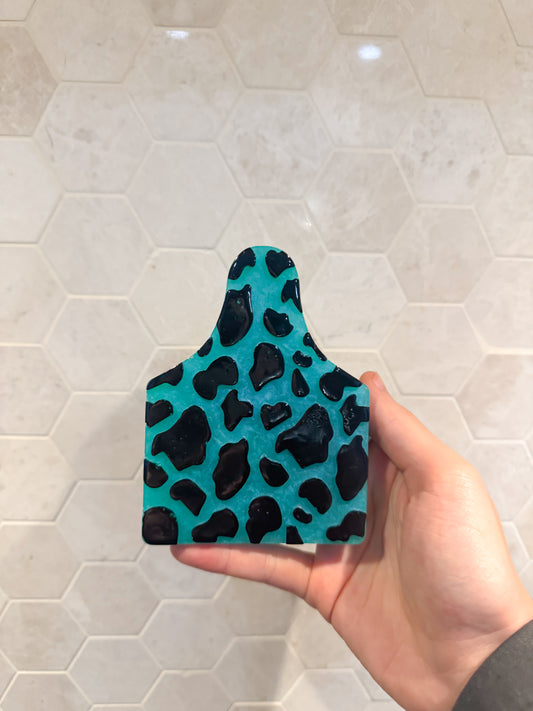 Cow Print Ear Tag Car Freshie