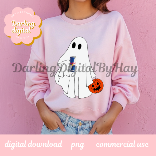 Halloween Red Bull Ghost PNG