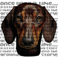 Faux Rhinestone Dachshund face PNG