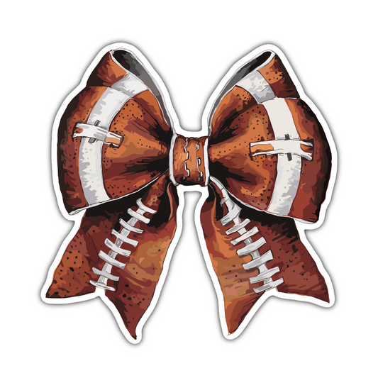 Coquette football bow sticker