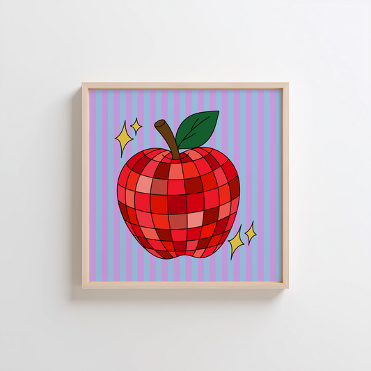 Apple of My Disco Art Print