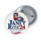 Janet And Rita for President 2024 Here Come The Grannies Pin 2.25x2.25"