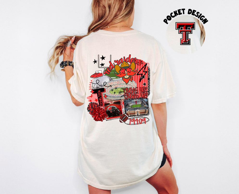 Comfort Colors® Texas Tech University Collage Tee Front & Back Tee