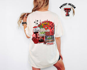 Comfort Colors® Texas Tech University Collage Tee Front & Back Tee