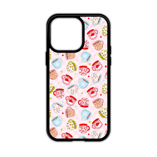 Checkered Christmas Mugs Phone Case
