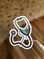 TURQUOISE STETHOSCOPE STICKER