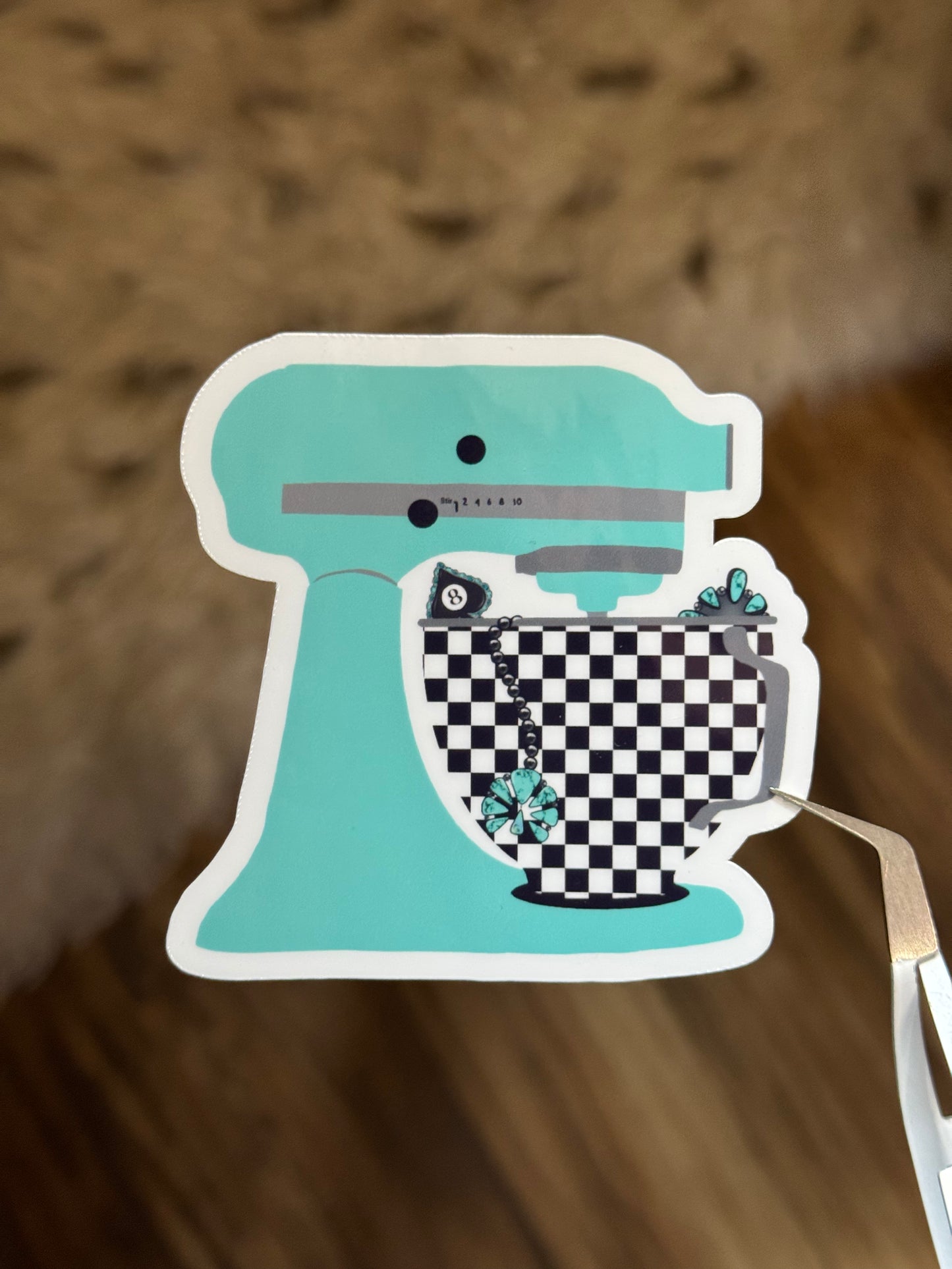 TURQUOISE WESTERN BAKER STICKER