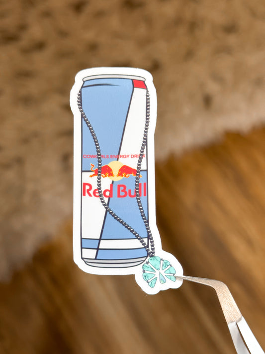 TURQUOISE REDBULL STICKER