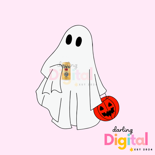 Halloween Coors Banquet Beer Ghost PNG