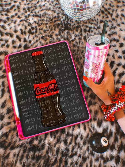 Glass Can Red Soad Clipart or png