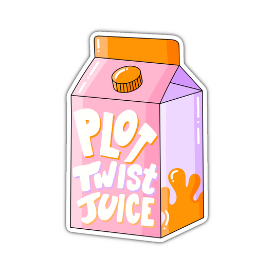 Plot twist juice sticker