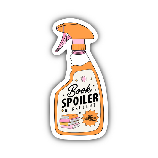 Book spoiler repellent sticker