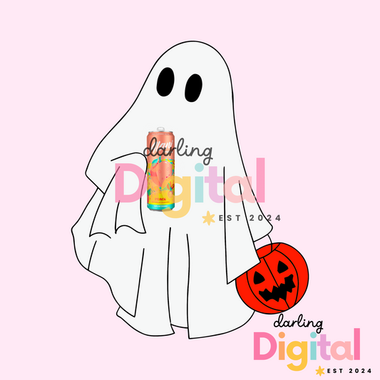 Halloween Alani Nu Peach Ghost PNG