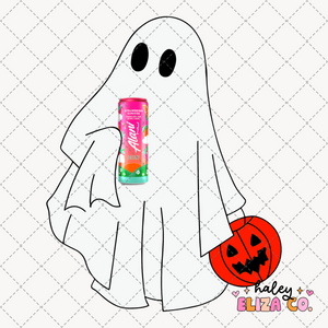 Halloween Strawberry Sunrise Alani Ghost PNG