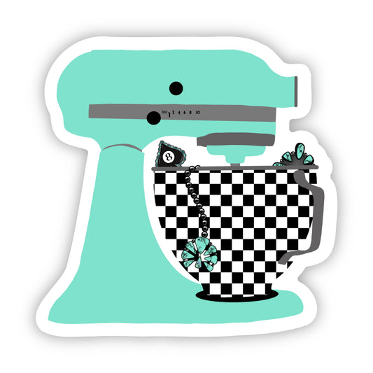 Turquoise Cowgirl Mixer Sticker
