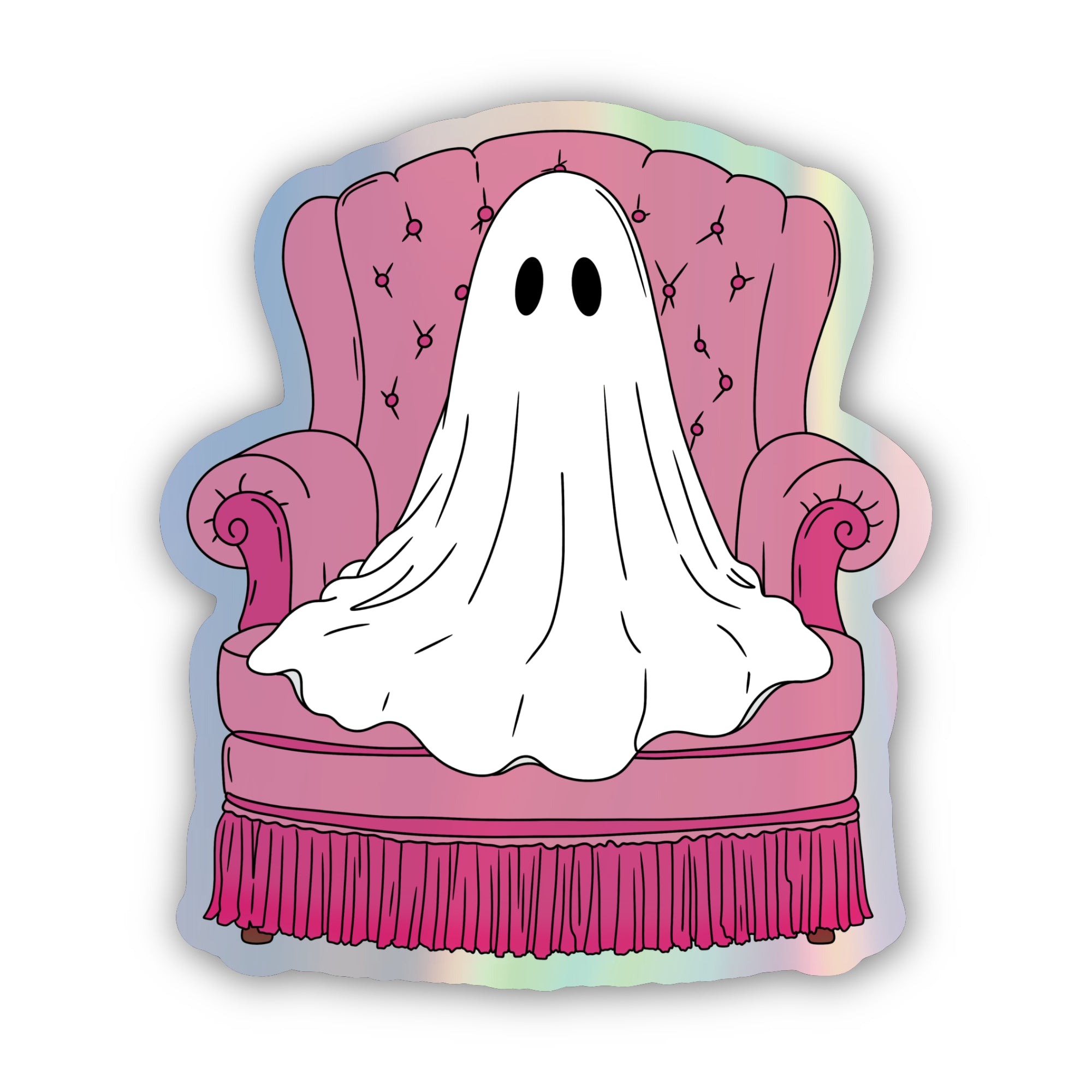 Hauntingly Cozy Holographic Sticker