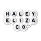 Haley Eliza Co. Beaded Logo Sticker