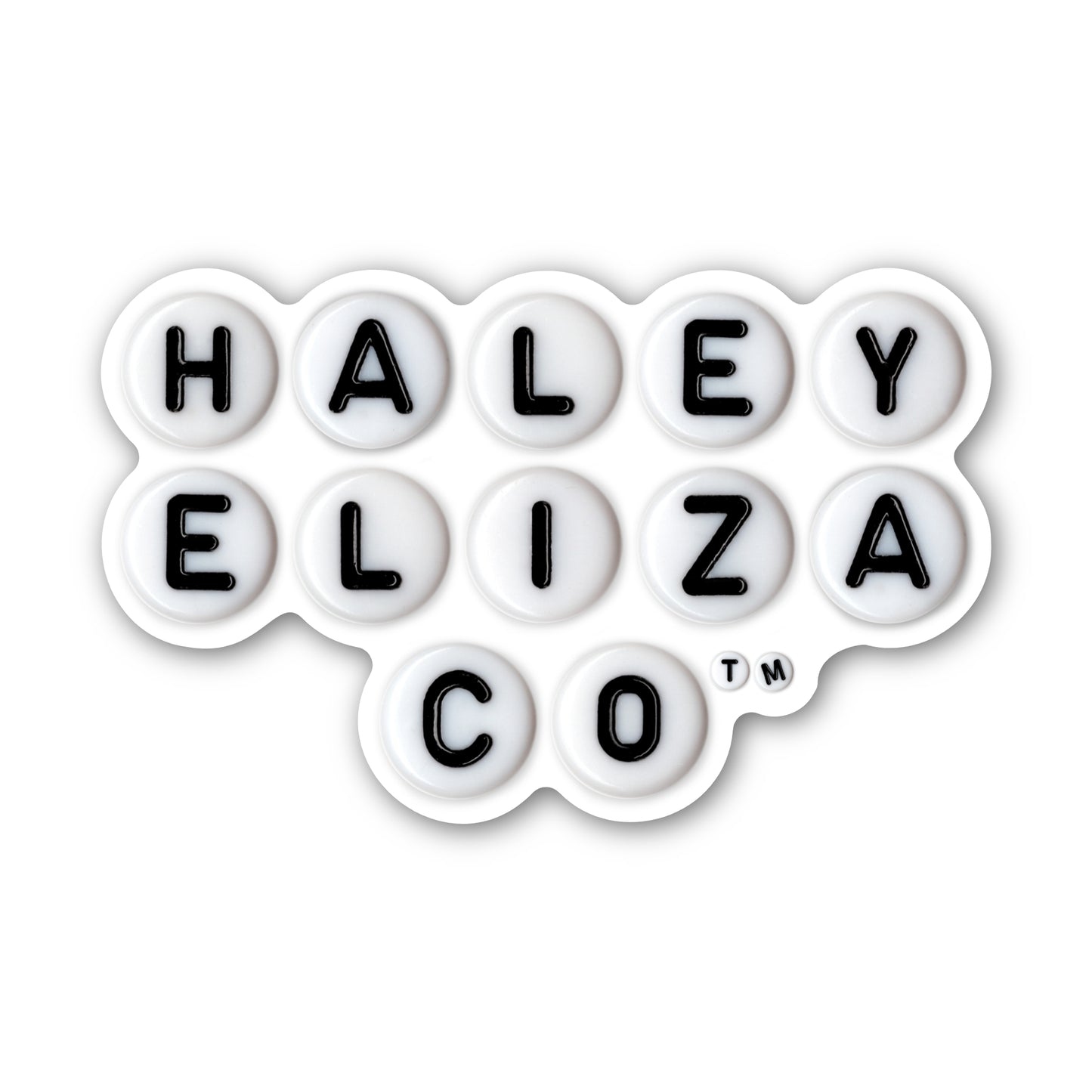 Haley Eliza Co. Beaded Logo Sticker