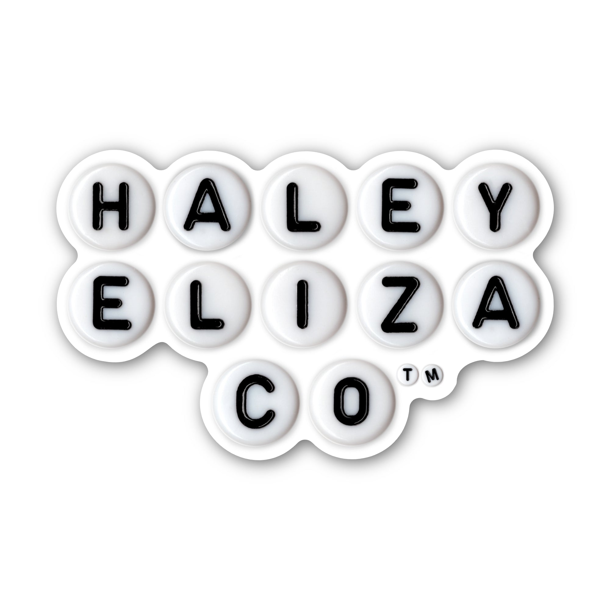 Haley Eliza Co. Beaded Logo Sticker