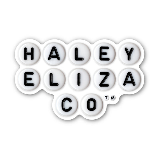 Haley Eliza Co. Beaded Logo Sticker
