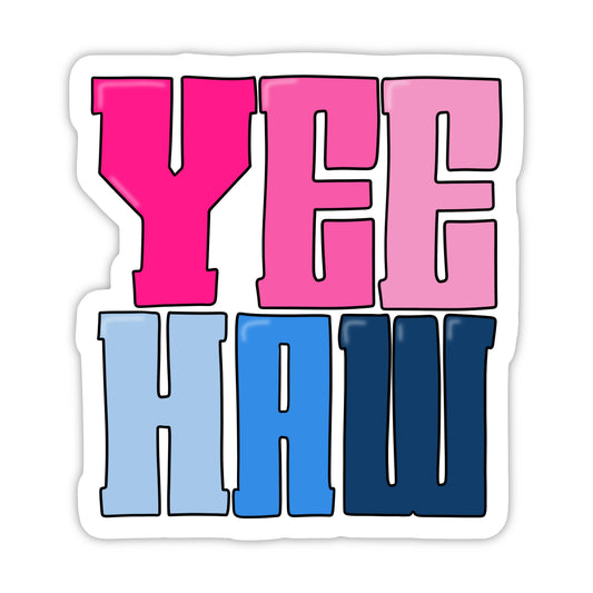 Yee Haw Colorblock Sticker