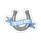 Lucky in My Boots Horseshoe Sticker
